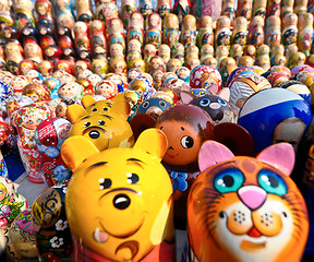 Image showing Russian national souvenirs - matryoshkas