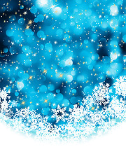 Image showing Blue abstract christmas with snowflake. EPS 8