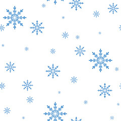 Image showing seamless vector pattern of the Snowflakes