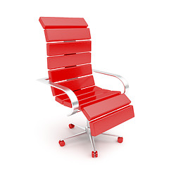 Image showing Modern red armchair