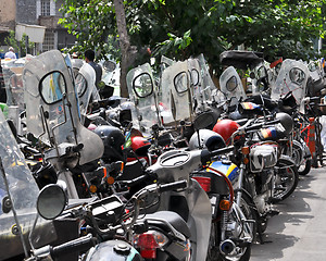 Image showing a lot of mopeds