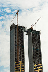 Image showing Skyscraper under construction