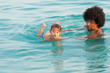 Image showing Swimming lesson
