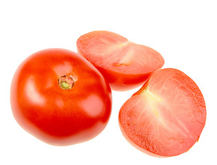 Image showing Cross and full ripe red tomatoes