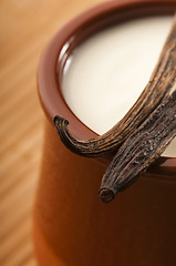 Image showing Sweet vanilla pudding dessert 