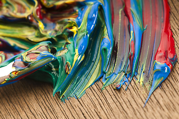 Image showing mixing paints. background 
