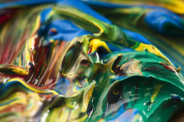 Image showing mixing paints. background 