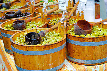 Image showing Olives market