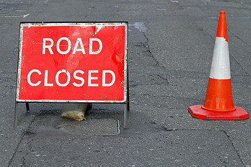 Image showing Road closed sign