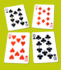 Image showing four tens