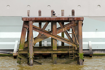 Image showing Ship dock pier