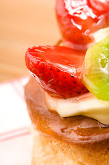 Image showing French cake with fresh fruits