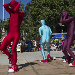 Image showing Three strange dancers