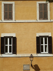 Image showing Windows of old building in Rome