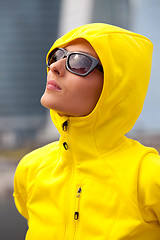 Image showing girl in a black sunglasses