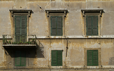 Image showing Windows with blinds in Rome