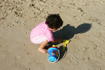 Image showing Young Girl on the Beach