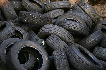 Image showing Pile of tires