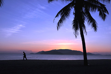 Image showing Sunrise on beach