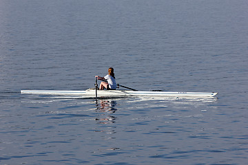 Image showing single sculls