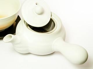 Image showing Teapot and cup