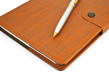 Image showing Notebook with pen