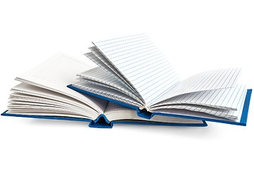 Image showing Notebooks bound in blue