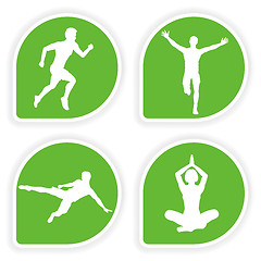 Image showing Collect Sticker with Sport Silhouettes