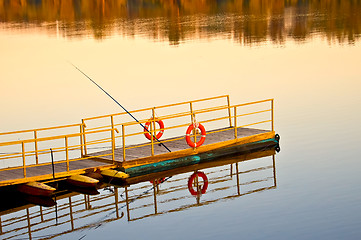 Image showing Pier at sunrise