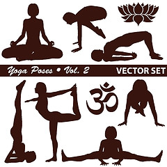 Image showing Yoga Silhouettes