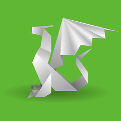 Image showing Origami Dragon