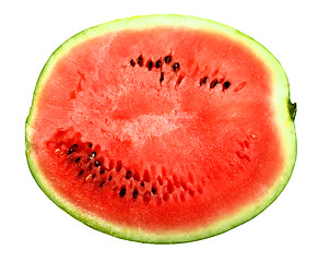 Image showing Only red slice of a ripe watermelon