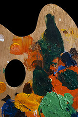 Image showing painting palette with paint