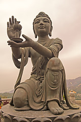 Image showing Statue in front of Buddha in Hong Kong 