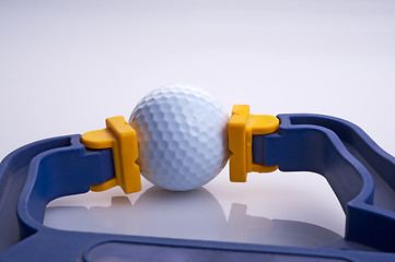 Image showing Golf ball and grips