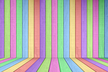 Image showing Pastel Colored Wood Fence Background Element