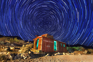 Image showing Time Lapse Image of the Night Stars