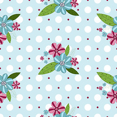 Image showing Seamless gentle floral pattern