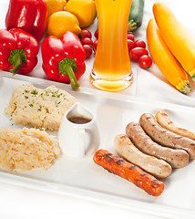 Image showing selection of all main type of german wurstel saussages