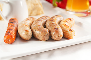 Image showing selection of all main type of german wurstel saussages