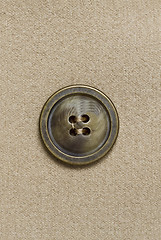 Image showing Big button and fabric background