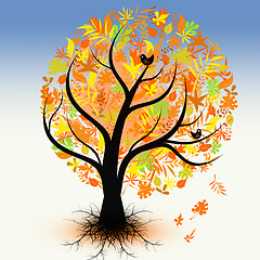 Image showing Colorful autumn tree