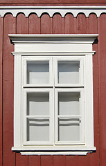 Image showing Red Wall White Window