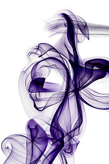 Image showing Lilac smoke in white background