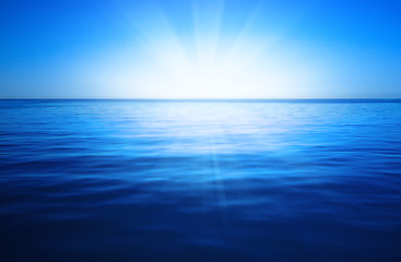 Image showing blue sky and ocean 
