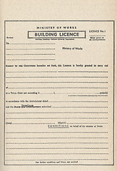 Image showing Building licence planning permission permit