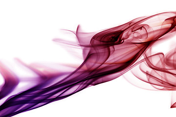 Image showing Purple-red smoke in white background