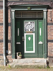 Image showing green door