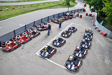 Image showing Racing karts in the parc fermÃ©