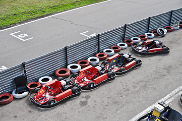 Image showing Racing karts in the parc fermÃ©